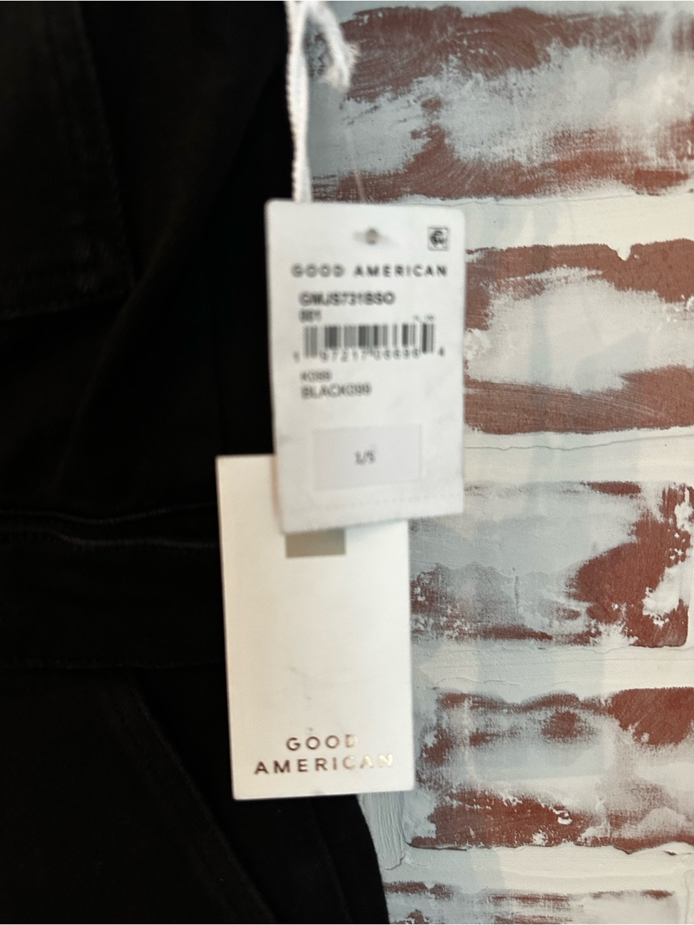 Good American Slim Short-Sleeve Black Utility Jumpsuit - Picture 6 of 7